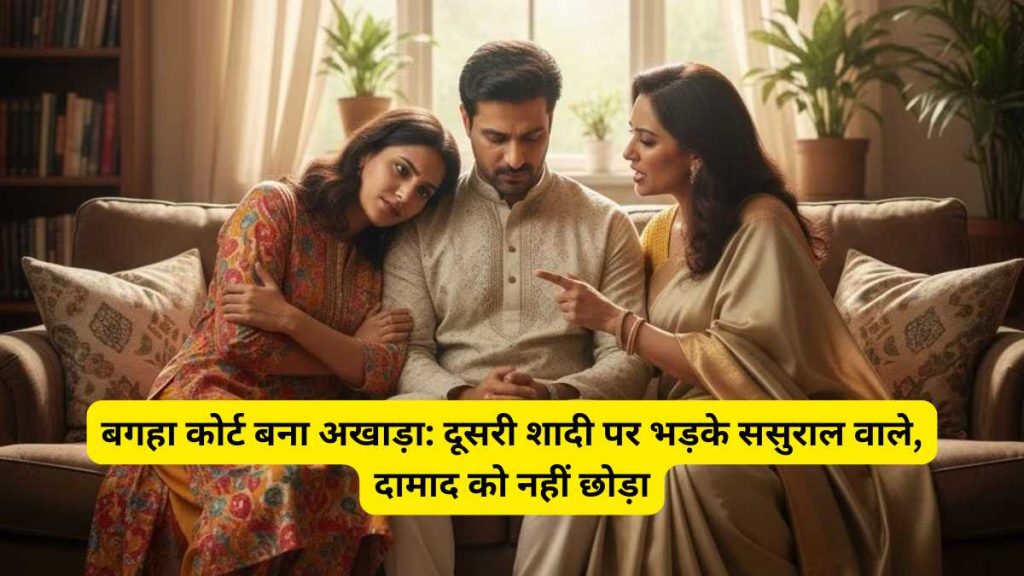 Family drama in court son in law chased and beaten by father-in-law, brother-in-law, and sister in law in Bagaha Bihar